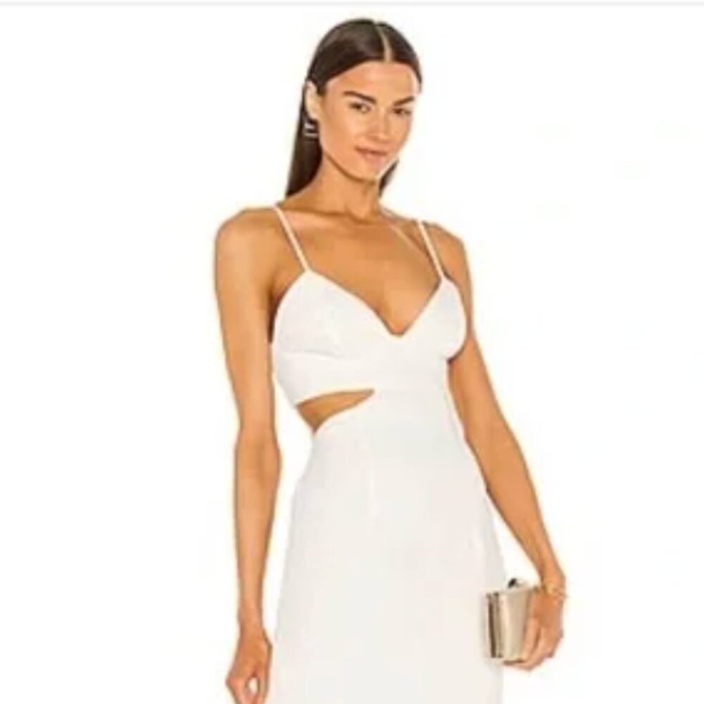 Bardot Cut Out Slit Midi Dress